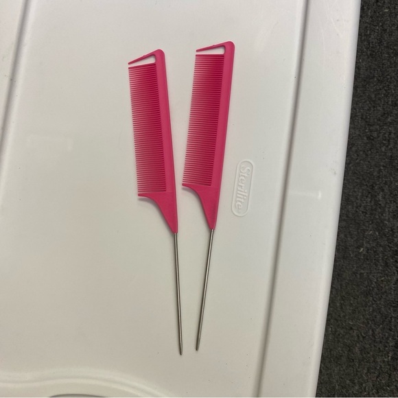 Other - Pink Rat Tail Combs